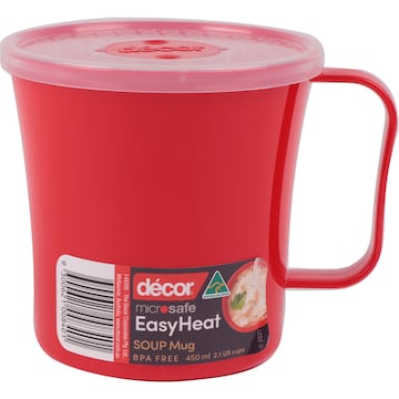 Decor Microsafe Easy Heat Soup Mug 450mL each