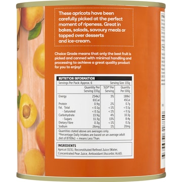 Woolworths Apricots In Juice 825g