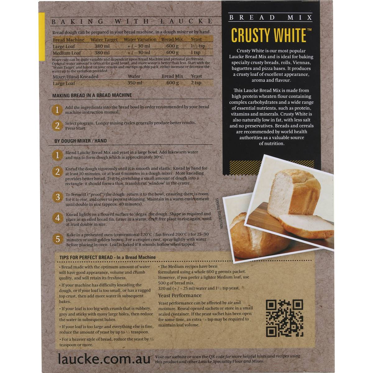 Laucke Crusty White Bread Mix 2.4kg