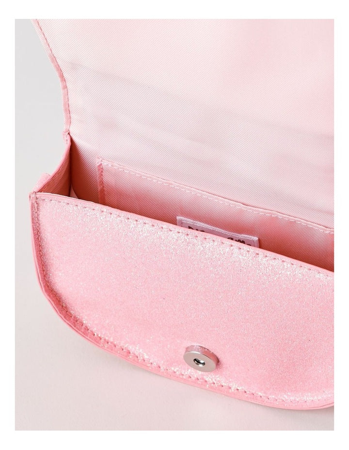 Crossbody Bag with 3D Rosettes in Pink