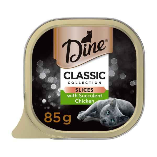 Classic Collection Adult Wet Cat Food Slices with Succulent Chicken Tray