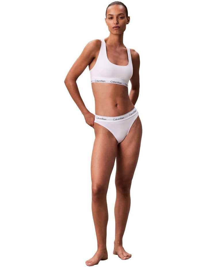 Icon Cotton Modal Unlined Bralette in White