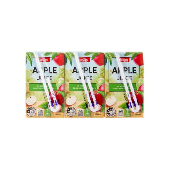 COLES JUICE APPLE 6 PACK
