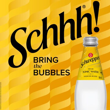 Schweppes Indian Tonic Water Glass Bottle 300mL x 4 pack