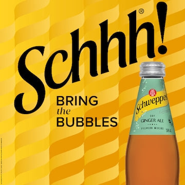 Schweppes Dry Ginger Ale Soft Drink Glass Bottle 300mL x 4 pack
