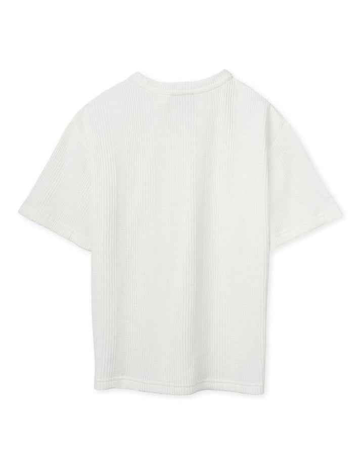 Veneto Waffle Tee (8-16 Years) in Chalk