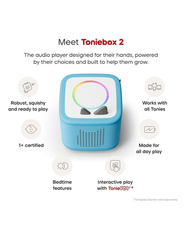 Toniebox 2 Starter Set with Creative Tonie Rubie in Sky Blue