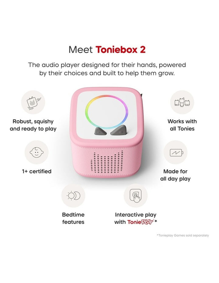 Toniebox 2 Starter Set with Creative Tonie Rubie in Cloud Pink