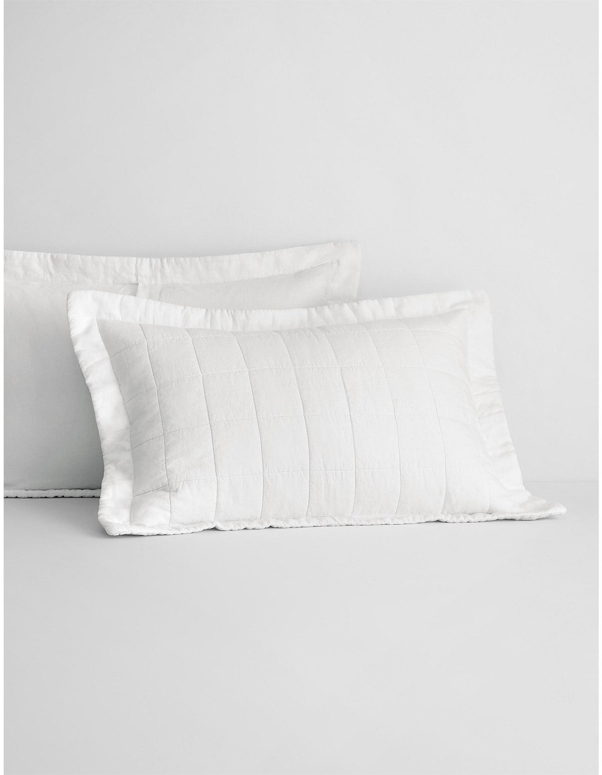ABBOTSON TAILORED SHAM IN WHITE