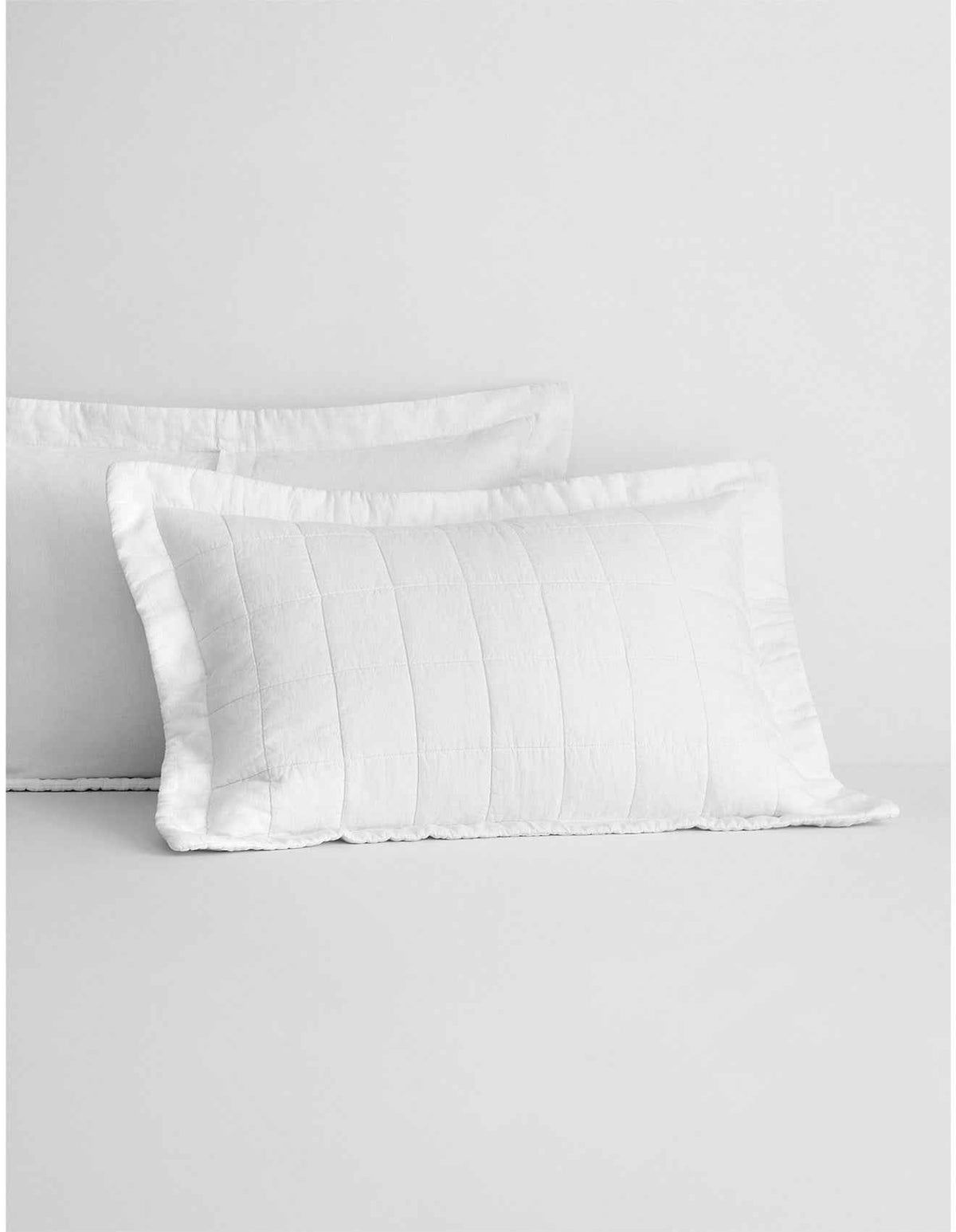 ABBOTSON TAILORED SHAM IN WHITE