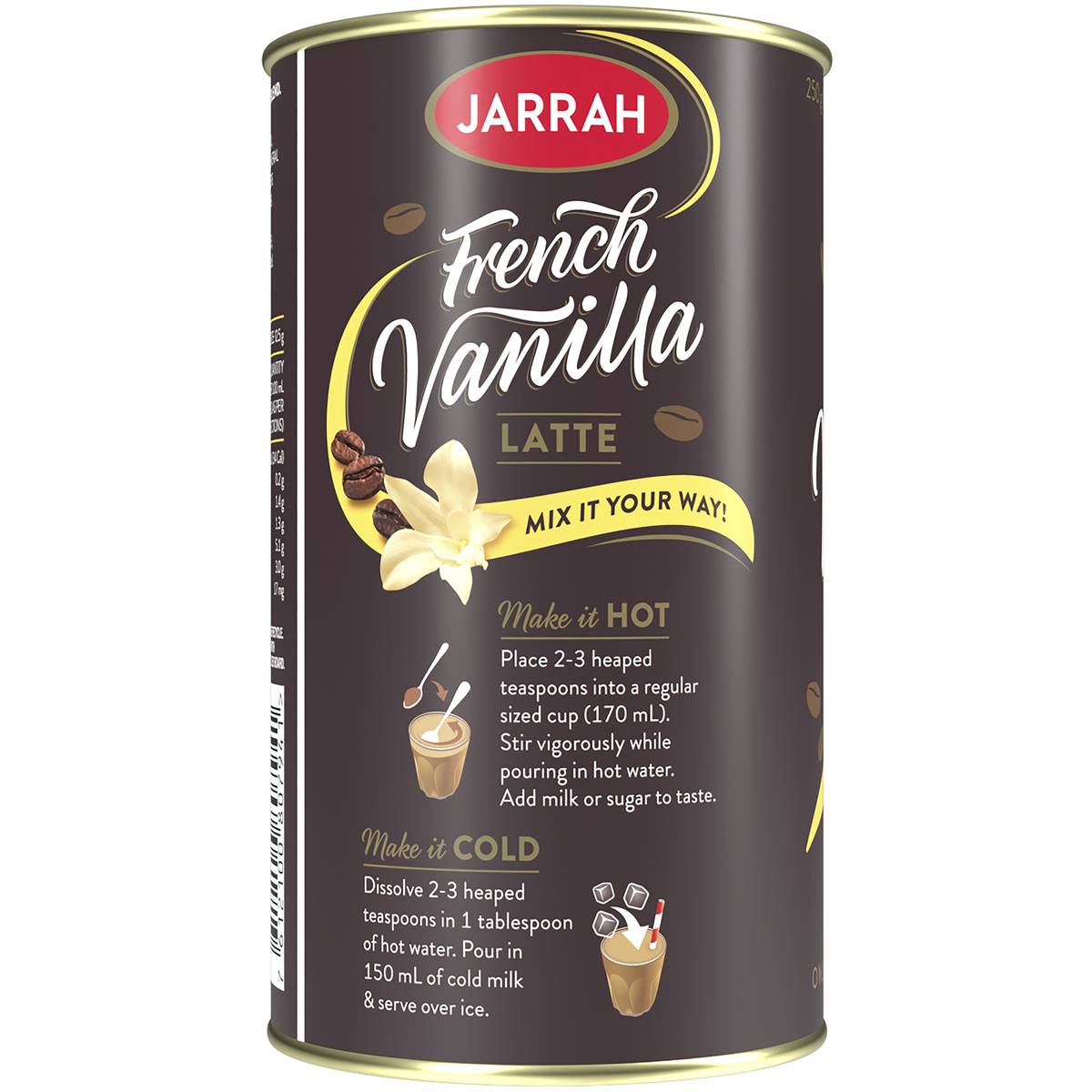 Jarrah French Vanilla Latte Instant Coffee 250g