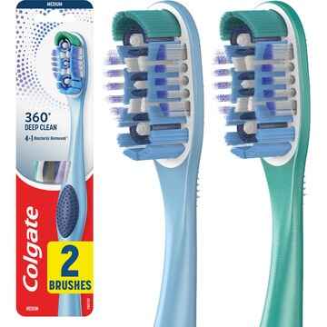 Colgate 360 Deep Clean Toothbrush Medium Value 2 pack