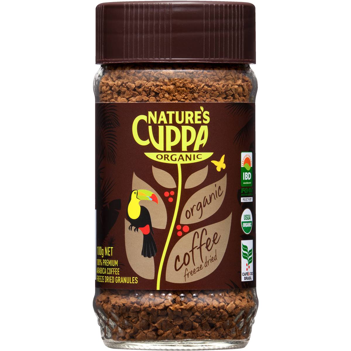 Nature's Cuppa Freeze Dried Coffee Eco Organic 100g