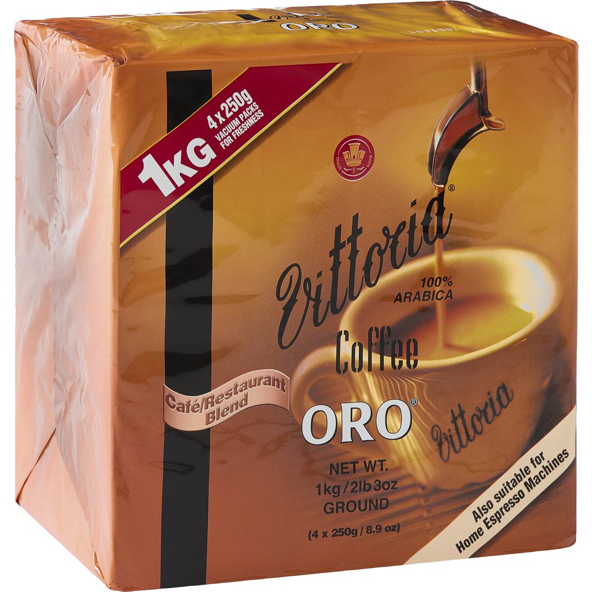 Vittoria Oro Ground Coffee Oro 1kg