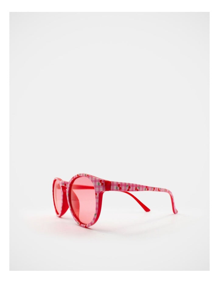 Gingham Cherry Fashion Glasses in Multi