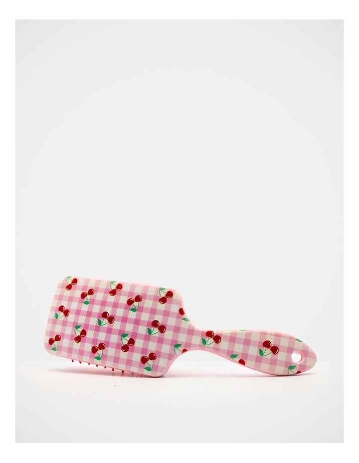 Gingham Cherry Printed Hairbrush in Multi