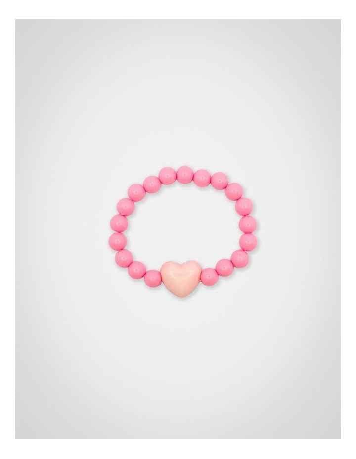 Beaded Heart Necklace and Bracelet Set in Multi