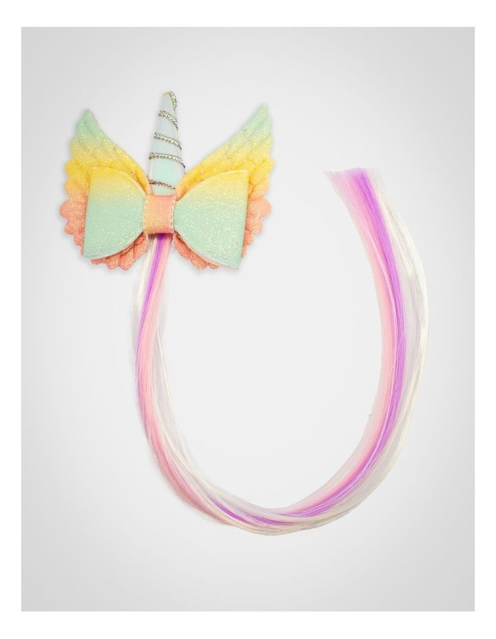 Unicorn Faux Hair Clip in Multi