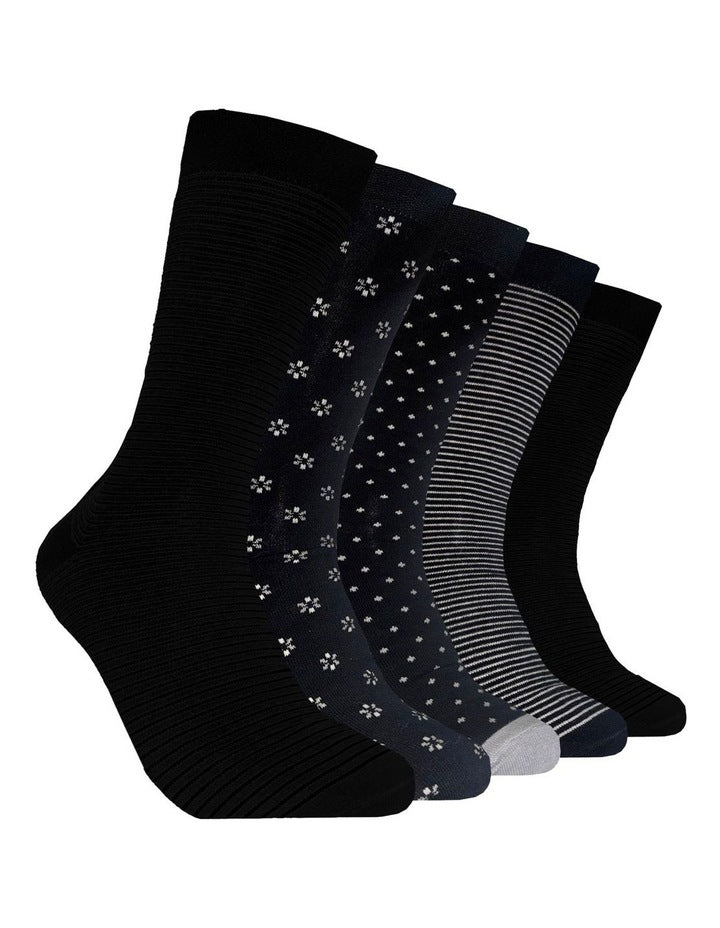 Pattern Socks 5 Pack in Multi