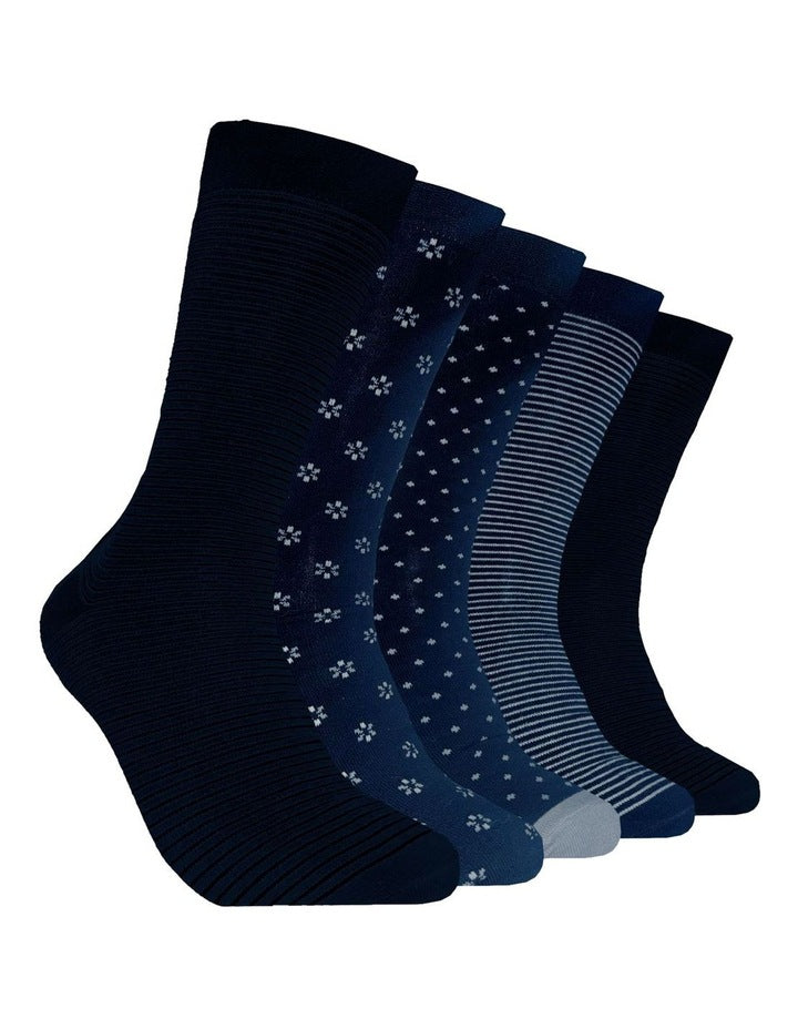 Pattern Socks 5 Pack in Multi