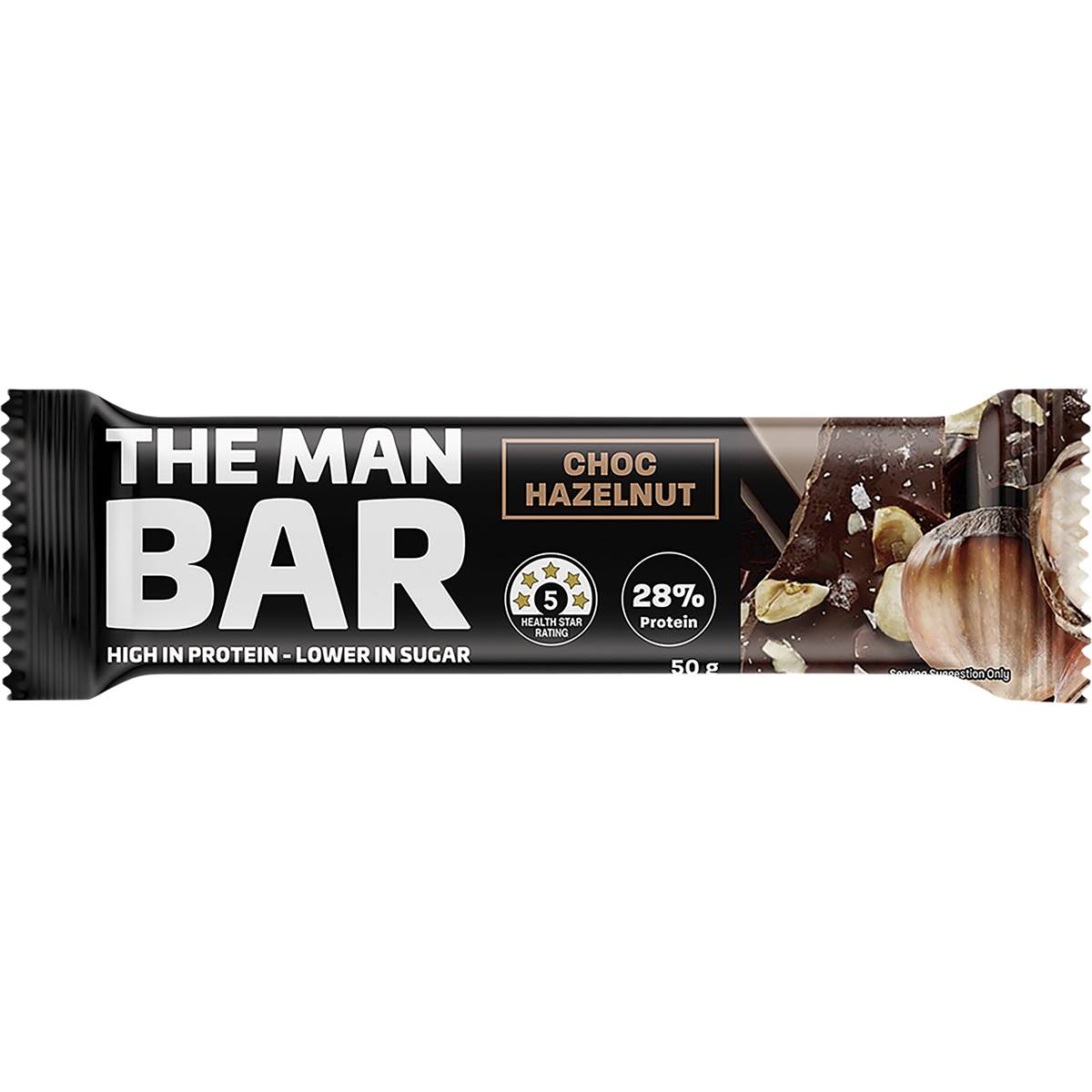 The Man Bar Diet High Protein Low Sugar Choc Hazelnut High Fibre 50g