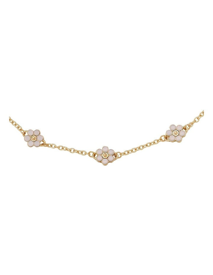 Petal Station Necklace in White