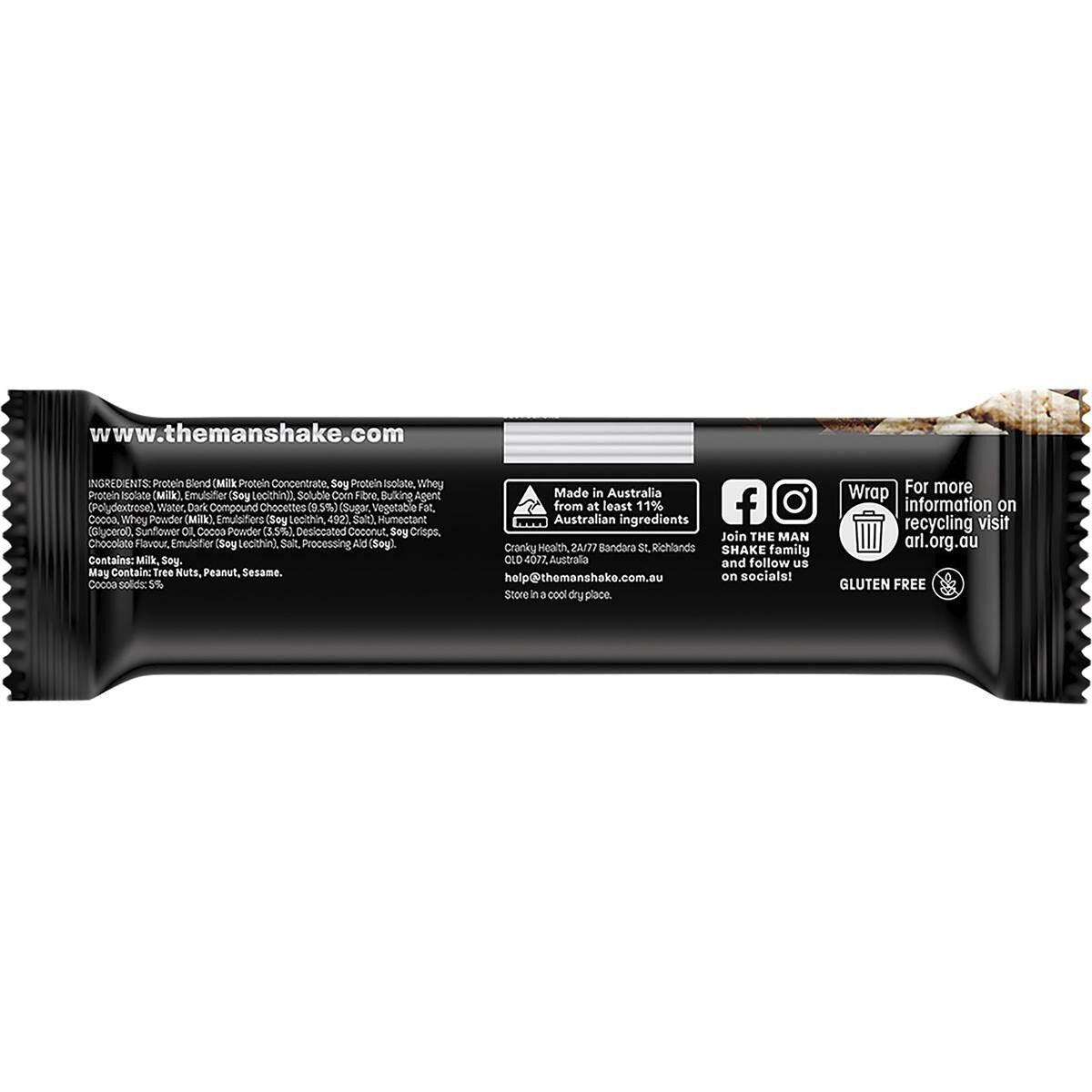 The Man Bar Diet High Protein Low Sugar Chunky Choc High Fibre 50g