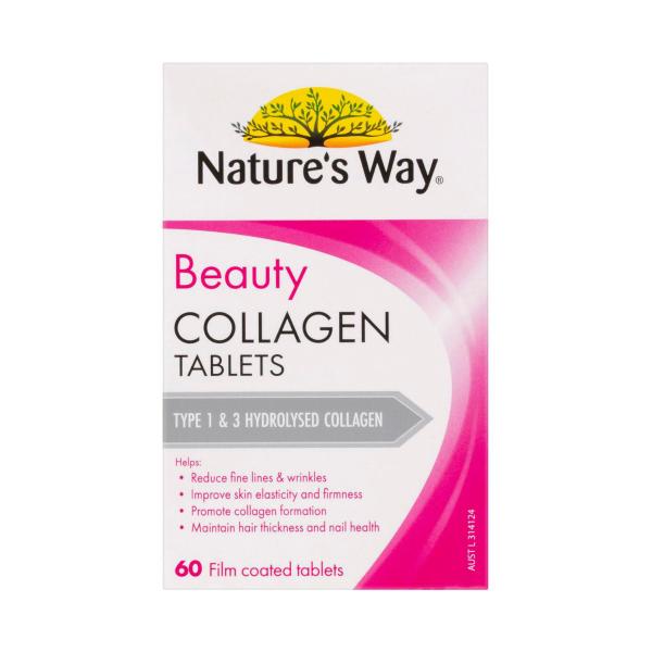 NATURE'S WAY BEAUTY COLLAGEN TABLETS 60PK