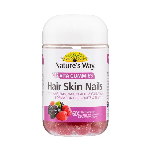 NATURE'S WAY ADULT VITA GUMMIES HAIR SKIN NAILS 60PK