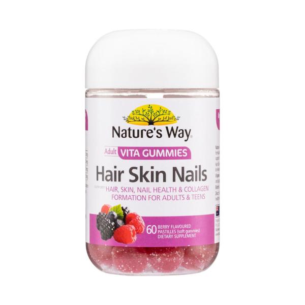 NATURE'S WAY ADULT VITA GUMMIES HAIR SKIN NAILS 60PK