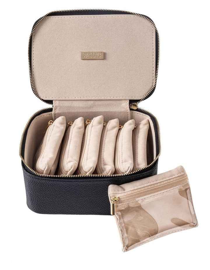Medium Jewellery Box with Pouches in Blue