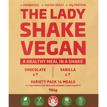 The Lady Shake Diet High Protein Low Sugar Variety Pack Meal Vegan 56g x 14 pack