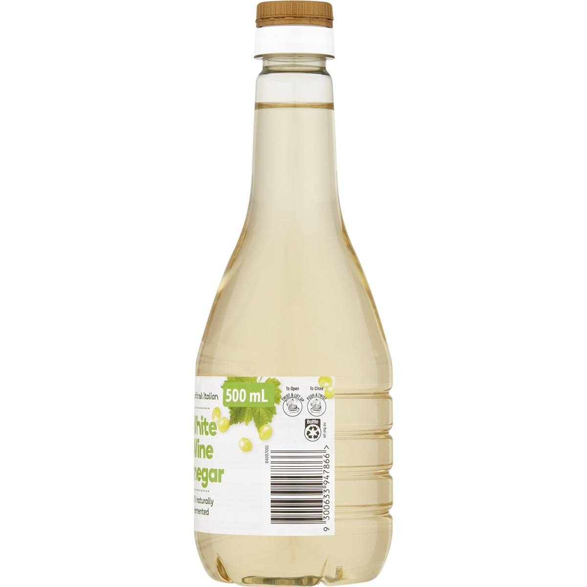 Woolworths Vinegar White Wine 500ml