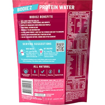 Bodiez Protein Water Powder Mixed Berry 290g