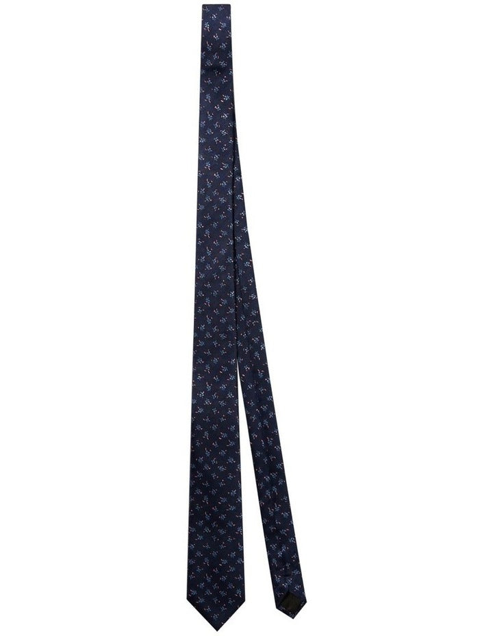 Tie FLORAL Navy