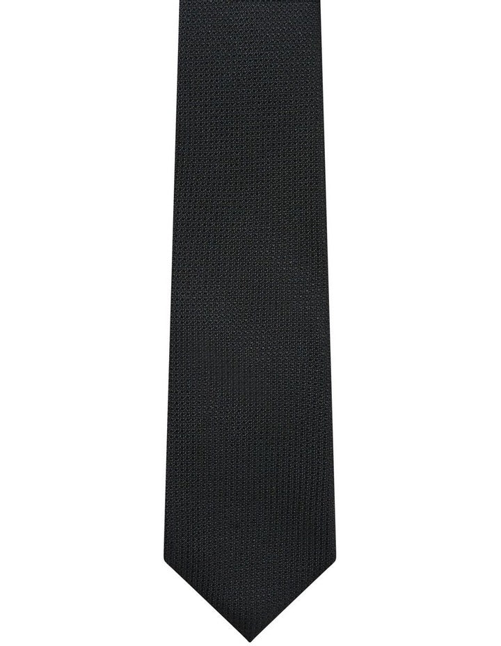 Silk Texture Tie in Black