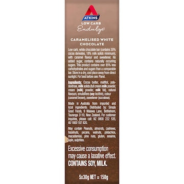 Atkins Endulge Caramelised White Chocolate Low Carb Bar 5 pack