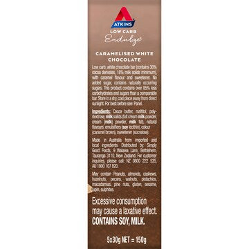 Atkins Endulge Caramelised White Chocolate Low Carb Bar 5 pack
