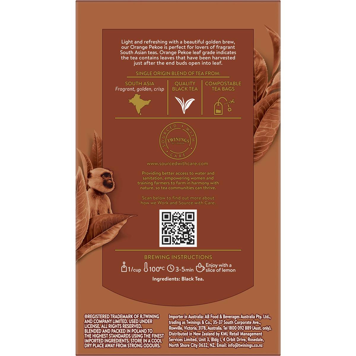 Twinings Ceylon Orange Pekoe Tea Bags 50 Pack