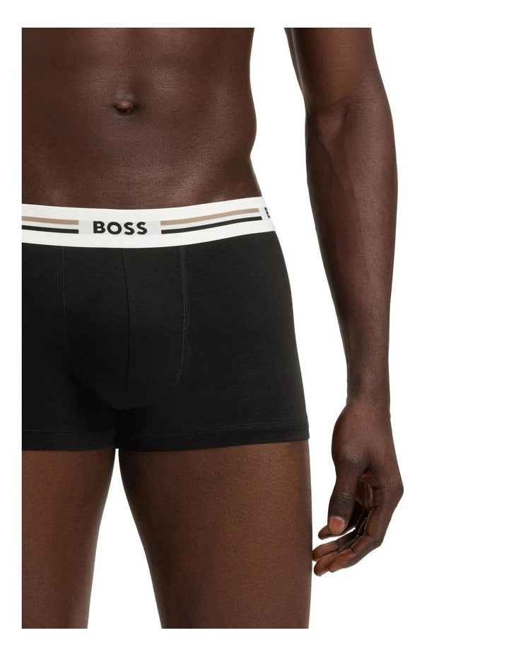 Revive Cotton Stretch Trunks 3 Pack in Black
