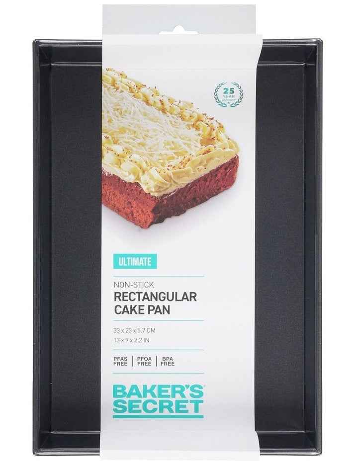 Ultimate Non-Stick Rectangular Cake Pan 33x23cm in Black