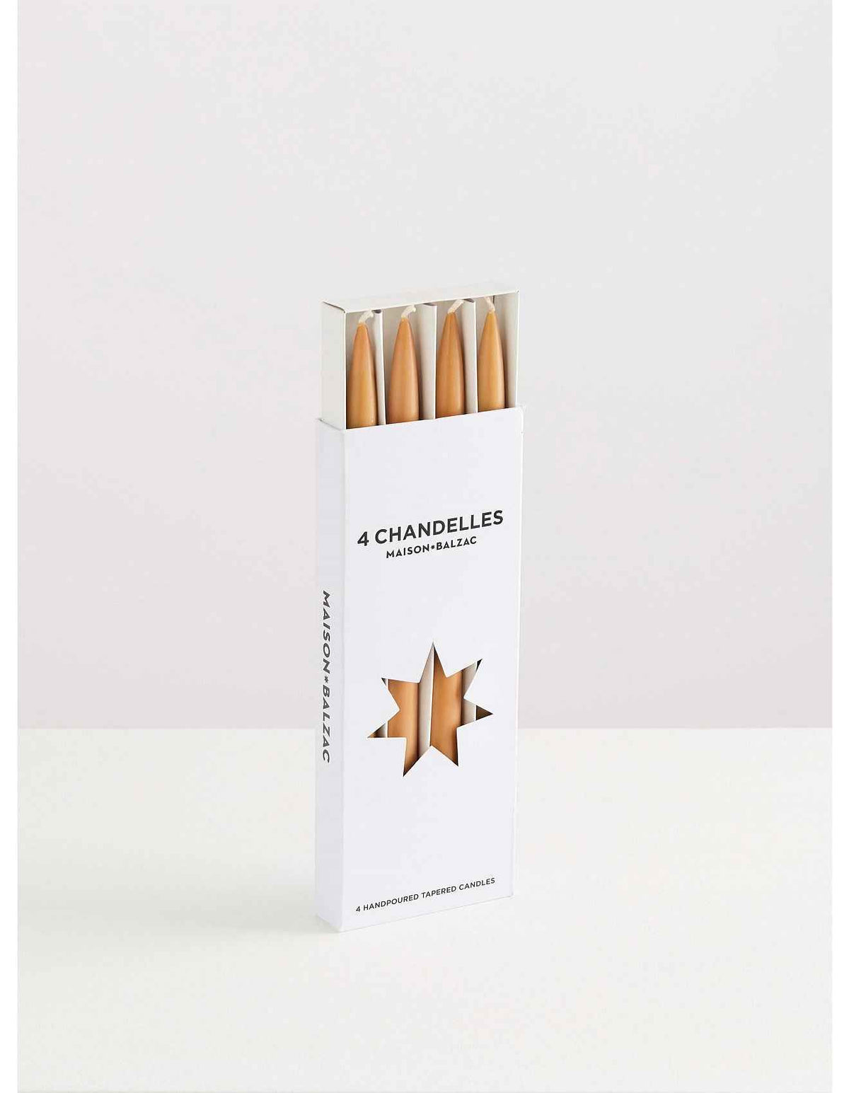 Chandelles 25cm Set of 4 Tapered Candles Caramel