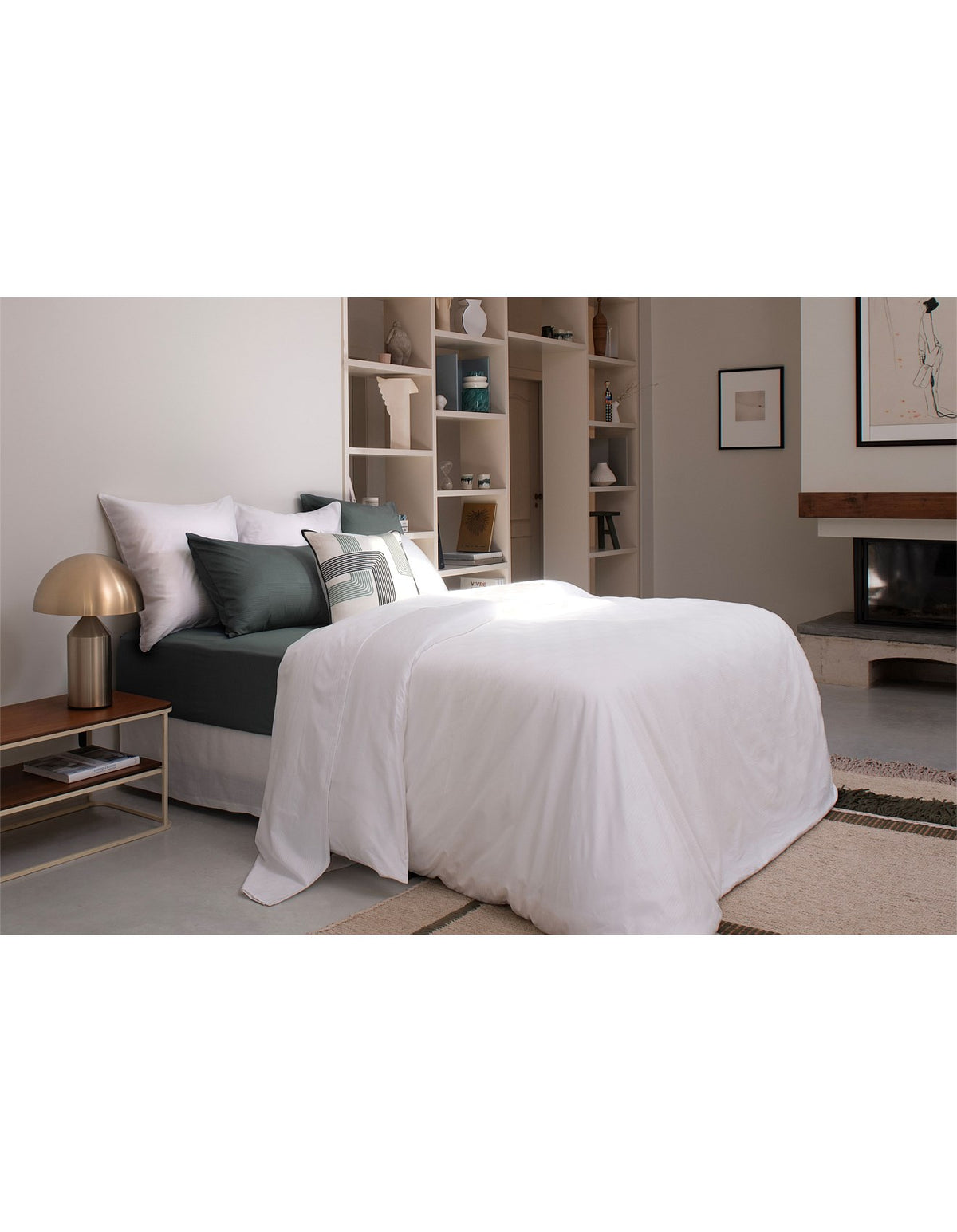 DAMIER FITTED SHEET QUEEN