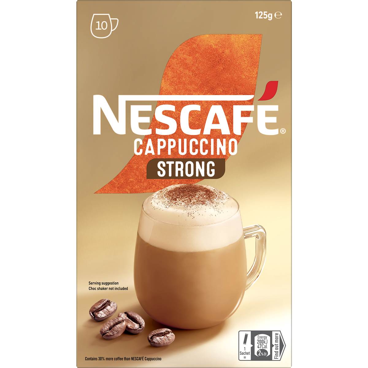 Nescafe Cappuccino Strong Coffee Sachets 10 pack