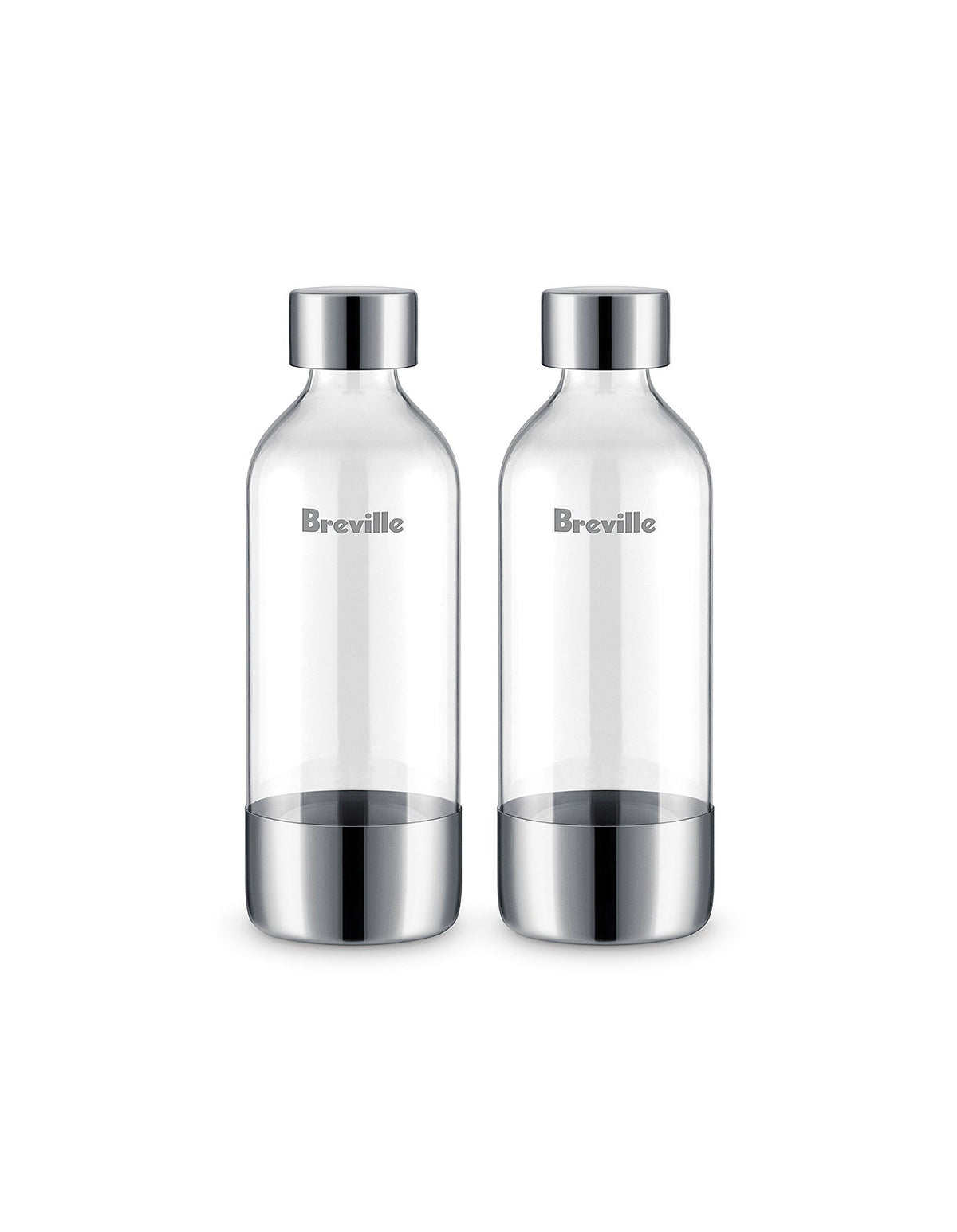BCA001BSS InFizz Bottles 1L 2 Pack Stainless Steel