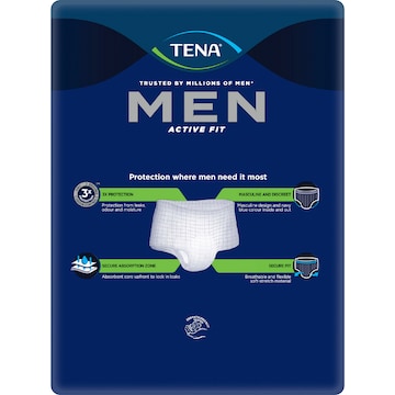 TENA Men Active Fit Incontinence Pants Plus Navy Size L/XL 8 pack
