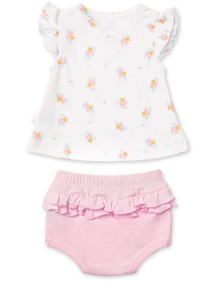 Top And Frill Bloomer Set in Pink