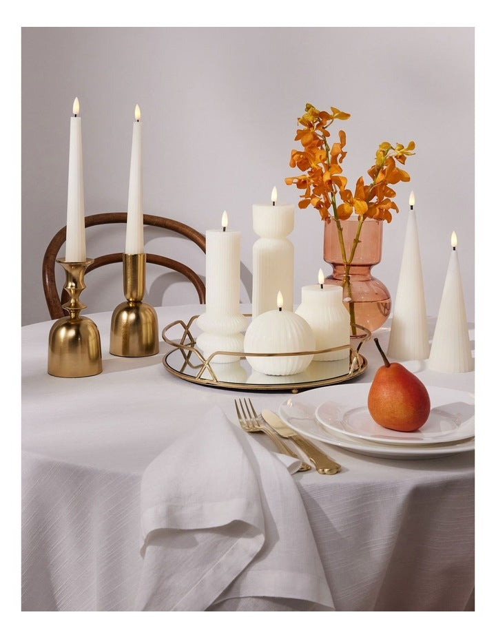 Let's Get Lit Linea LED Cone Candle 6.5x17cm Gift Boxed in Soy
