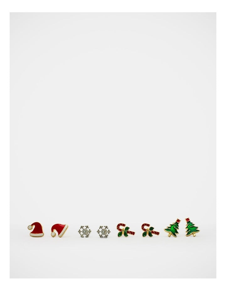 Christmas My Tree Earring 6 Pack in Multi