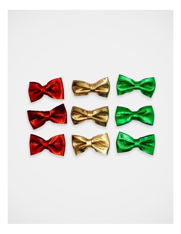 Christmas My Bow Wheel Clip 9 Pack in Multi